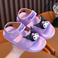 Miniatyrbilde 1 av 4: Sommer utendørs sklisikre sandaler for jenter, med myke såler og lett design, perfekt for stranden. Purple Coulomb 19 Recommended foot length 19cm