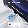 Pikkukuva 2 / 5: 2 kpl 1,8 m latauskaapeli [Apple MFi -sertifioitu] 2,4 A Lightning–USB-pikalatausjohto iPhonelle
