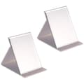 Vikbar resespegel, rektangulär, bärbar ficksspegel, 17*12,2 cm, 2 st, vit