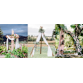 Miniatyrbild 4 av 4: Bröllopsbåge Draperingstyg 1 Panel 74 cm x 5,8 m Ljusrosa Skir Chiffong Gardin Draperingar 5,5 meter för Bröllopsceremoni