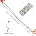 Miniatyrbild 3 av 5: Korthållare-halsband, 31,5'' All Around Bling Crystal Halsbandskedja Damkedja (AB Färg)
