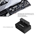 Miniatyrbillede 3 af 5: Ph19a Usb 3.0 Internt Header Usb3.0 19/20p Socket 90 Graders Adapter Konverter Til Computer Motherb