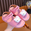 Miniatyrbillede 1 af 4: Sommer Udendørs Skridsikre Sandaler til Piger, Med Bløde Såler og Letvægtsdesign, Perfekt til Stranden. Pink Hello Kitty 18 Recommended foot length 18cm