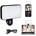 Miniatyrbillede 5 af 5: Bærbar Genopladelig LED Ring Light, 3 Lystilstande, USB- og Batteridrevet, Velegnet til Telefon, Zoom-konference, Clip-on, Justerbar