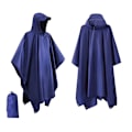 Miniatyrbillede 1 af 5: Vandtæt Regnponcho Let Genanvendelig Vandring med Hætte One Size Navy Navy