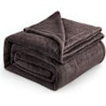 Miniatyrbillede 1 af 4: Flannel Tæppe Sofa Betræk - Alsidig Filt Blød Fluffy Kast til Seng og Sofa Dobbelt/Dobbelt, 160*210cm Brown