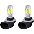 Miniatyrbillede 1 af 4: Pc Bil Lastbil 5 Cob Led 7.5W 6500K Hid Hvide Tågelygter Drl Pærer H27w/2 881…