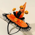 Pikkukuva 2 / 4: Oranssit paljetit, aave ja kurpitsa, noitahattu, Halloween-panta yellow