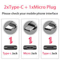 Miniatyrbild 3 av 5: Multi USB C Splitterkabel, USB A till dubbel Type-C + Micro USB