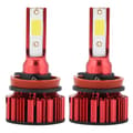 1 par supersterke bil-LED-frontlyssett frontlyspærer 6000K 50W H8