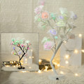 Miniatyrbillede 4 af 5: Juledekorationer Rose Bonsai Lampe Farverigt Lys Julekort Træ Lys Feriefest Dekoration white