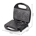 Miniatyrbilde 2 av 2: Smiley Sandwich Maker Mini Hjemme Frokostmaskin Multifunksjonell brødrister med non-stick panne, indikatorlampe og kjølig håndtak