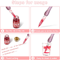 Miniatyrbilde 5 av 5: Glass Dip Pen Ink Gavesett 16 Pakning, 2 Kalligrafi Krystall Dip Pen med 12 Farge Tegneblekk med Holder og Rengjøringskopp