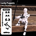 Miniatyrbild 1 av 2: Titan 13 Actionfigur T13 Modellfigurer 3D-utskrivna Multi-Jointed Rörlig Lucky 13 Actionfigur Nova 13 Actionfigur Dummy WHITE 14cm
