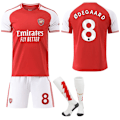 Miniatyrbild 1 av 2: 25-26 Arsenal F.C. Hemma NO.8 Ødegaard Tröjor Set Barn Vuxen Fotbollsutrustning med Strumpor NO.8 24