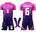 Pikkukuva 1 / 2: 24-25 Saksan Vieraspelipaita No.6 KIMMICH Jalkapallopaidat Lapsille Aikuisten Jalkapallovarusteet Germany Away Purple 16