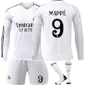 Miniatyrbillede 1 af 2: 24-25 Real Madrid CF Langærmet Trøje NO.9 MAPPE Trøjer Børn Voksen Fodboldudstyr med Sokker NO.9 26