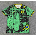 Miniatyrbillede 1 af 3: Brasilien Sort Grøn Special Edition Fodbold Uniform T-shirt S-2XL S