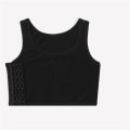 Miniatyrbillede 4 af 6: Åndbar Bryst Binder til Kvinder med Side Spænde Korte Vest Toppe Bryst Binder Undertrøjer Tank Top Trådløs Bryst Wrap Bandage Black XXL
