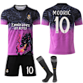 Miniatyrbild 1 av 2: 24-25 Real Madrid CF Dragon Anniversary Edition Svart Lila Tränings Tröja NO.10 MODRIC Tröjor Barn Vuxen Fotbollsutrustning med Strumpor NO.10 S