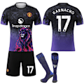 Miniatyrbillede 1 af 2: 25-26 Manchester United F.C. Special Edition NO.17 Garnacho Trøjer Børn Voksen Fodboldudstyr med Sokker NO.17 S