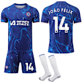 Miniatyrbillede 1 af 2: 24-25 Chelsea F.C. Jersey NO.14 João Félix Trøjer Børn Voksen Fodboldudstyr med Sokker XS