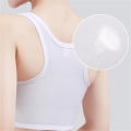 Miniatyrbillede 4 af 7: Kvinde Åndbar Bryst Binder Side Spænde Kort Vest Toppe Bryst Binder Undertøj Tank Top Trådløs Bryst Wrap Bandage White L