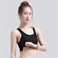 Miniatyrbillede 3 af 6: Kvinde Åndbar Bryst Binder Side Spænde Kort Vest Toppe Bryst Binder Undertøj Tank Top Trådløs Bryst Wrap Bandage Black L