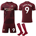 Miniatyrbillede 1 af 2: 24-25 Manchester City Udebanetrøje Nr. 9 HAALAND Fodboldtrøjer Børn Voksen Fodboldudstyr S