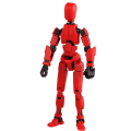 Miniatyrbillede 2 af 4: Titan 13 Actionfigur T13 Modelfigurer 3D-Printede Multi-leddede Bevægelige Lucky 13 Actionfigur Nova 13 Actionfigur Dummy Red 14cm