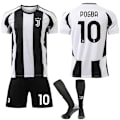 Miniatyrbilde 1 av 2: Juventus F.C. Hjemmefotballtrøyer for Barn og Voksne - Størrelser 24-25 NO.10 POGBA 24