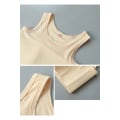 Miniatyrbillede 3 af 4: Kvinde flad brystbinder med bandage pullover halv længde korset tank top transboy lesbisk trans undertøj vest brystbinder Skin M