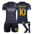 Pikkukuva 1 / 2: Real Madrid Koti- ja Vierasjoukkueen Jalkapalloasu Lapsille No.10 Mbappé 23-24 Away 1 S