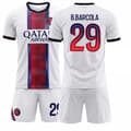 26-27 Paris Saint-Germain Udebane NO.29 B.BARCOLA 2-delt T-shirt sæt Børnefodboldtrøje 29 20