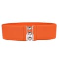 Fladt elastisk bælte med metalspænde taljestrop Orange