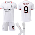 Miniatyrbild 1 av 2: 24-25 A.C. Milan Bortatröja NO.9 GIROUD Tröjor Barn Vuxen Fotbollsutrustning med Strumpor NO.9 18