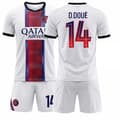 26-27 Paris Saint-Germain Udebane NR.14 D.DOUE 2-delt T-shirt sæt Børnefodboldtrøje 14 20