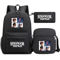 Stranger Things Ryggsäck 3-delars Set Student Skolväska Canvasväska 26 3PCS/Set