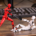 Miniatyrbild 3 av 4: Titan 13 Actionfigur T13 Modellfigurer 3D-utskrivna Multi-Jointed Rörlig Lucky 13 Actionfigur Nova 13 Actionfigur Dummy Red 14cm