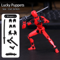 Miniatyrbillede 1 af 4: Titan 13 Actionfigur T13 Modelfigurer 3D-Printede Multi-leddede Bevægelige Lucky 13 Actionfigur Nova 13 Actionfigur Dummy Red 14cm