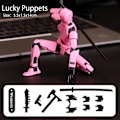 Miniatyrbild 1 av 2: Titan 13 Actionfigur T13 Modellfigurer 3D-utskrivna Multi-Jointed Rörlig Lucky 13 Actionfigur Nova 13 Actionfigur Dummy Pink 14cm