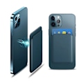 Pikkukuva 3 / 6: Luxury for Magsafe magneettinen nahkainen lompakkokotelo iPhone 11 12 13 14 15 Pro Max S23 korttipidike puhelinlaukku suojakotelo tarvikkeet Dark Green