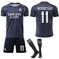 Miniatyrbilde 1 av 2: 25-26 Real Madrid CF Bortedrakt NO.11 RODRYGO Drakter Barn Voksen Fotballutstyr med Sokker NO.11 16