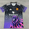 Miniatyrbilde 1 av 3: Manchester United F.C. Spesialutgave Treningsdrakt Fotballtrøye Grå Lilla S-2XL M