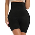 Miniatyrbillede 1 af 5: Højtaljede Butt Lifter Slankende Undertøj Body Shaper Kvinder Shapewear Mavekontrol Trusser Lår Slankere Sikkerhedsshorts black M
