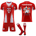 Miniatyrbild 1 av 2: 25-26 FC Bayern München Avsked Hyllningsutgåva Hemmatröja NO.25 MULLER Set Barn Vuxen Fotbollsutrustning med Strumpor NO.25 L