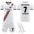 Miniatyrbild 1 av 2: 23-24 Bayer 04 Leverkusen Borta Fotbollströjor Barn Vuxen Fotbollsutrustning NO.7 HOFMANN 16