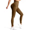 Högmidjade Butt Lifting Tummy Training Control, Anti Cellulite Leggings för Gymträning Coffee S