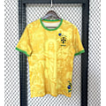 Miniatyrbillede 1 af 2: Sæson 2425 Brasilien Special Edition Sweater Thai Version Kortærmet Fodboldtrøje Hurtigtørrende Åndbar Sportsbeklædning,Gul M