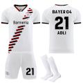 Miniatyrbild 1 av 2: 23-24 Bayer 04 Leverkusen Borta Fotbollströjor Barn Vuxen Fotbollsutrustning NO.21 ADLI 26